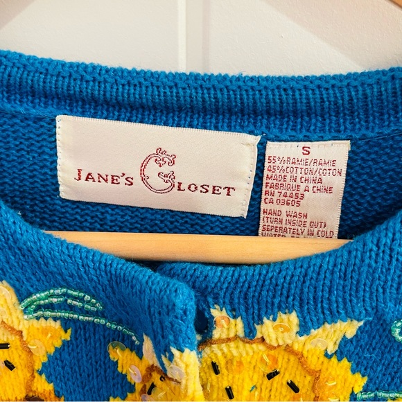 Vintage 90’s Fruit Jane’s Closet Sequined Cardigan Sweater - Picture 3 of 4